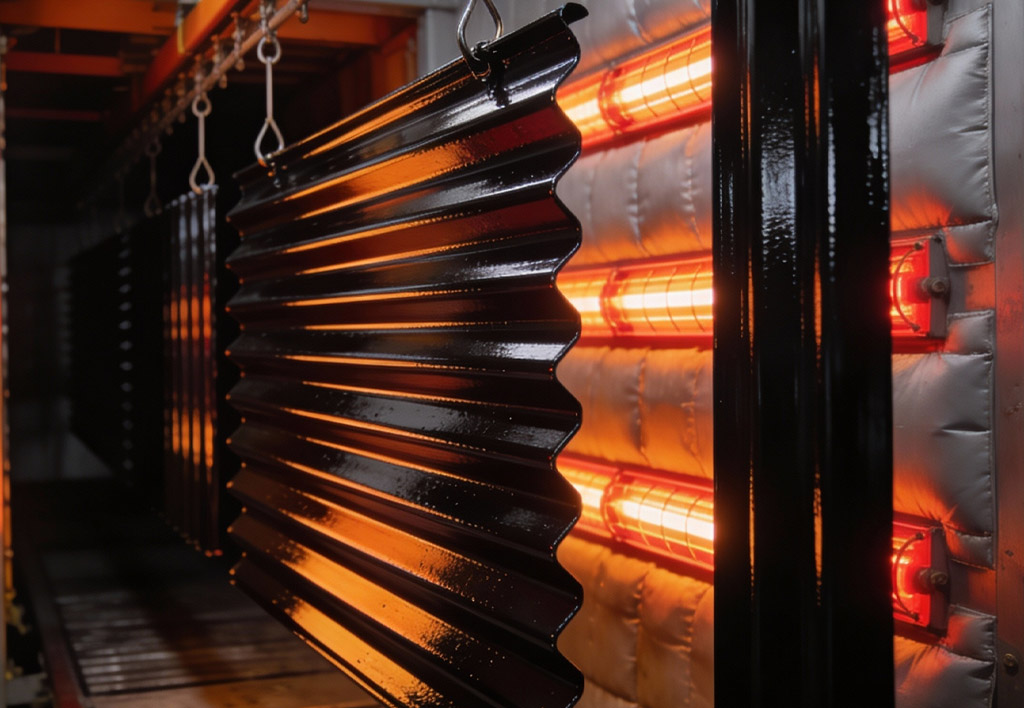 полимеризация профнастила в печи