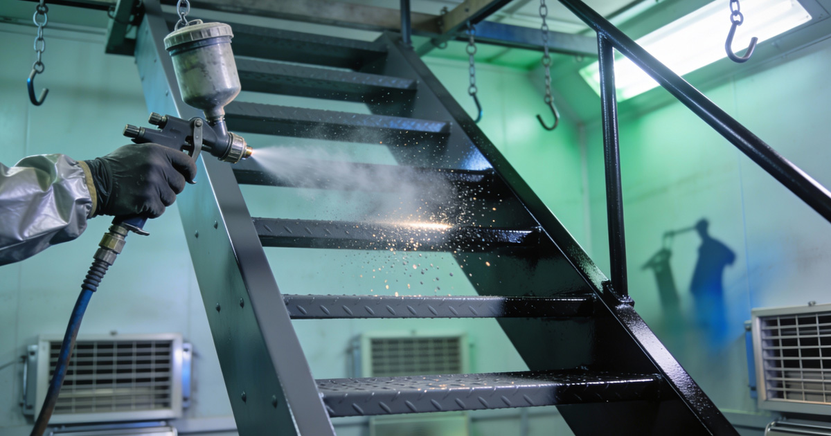 покраска лестницы