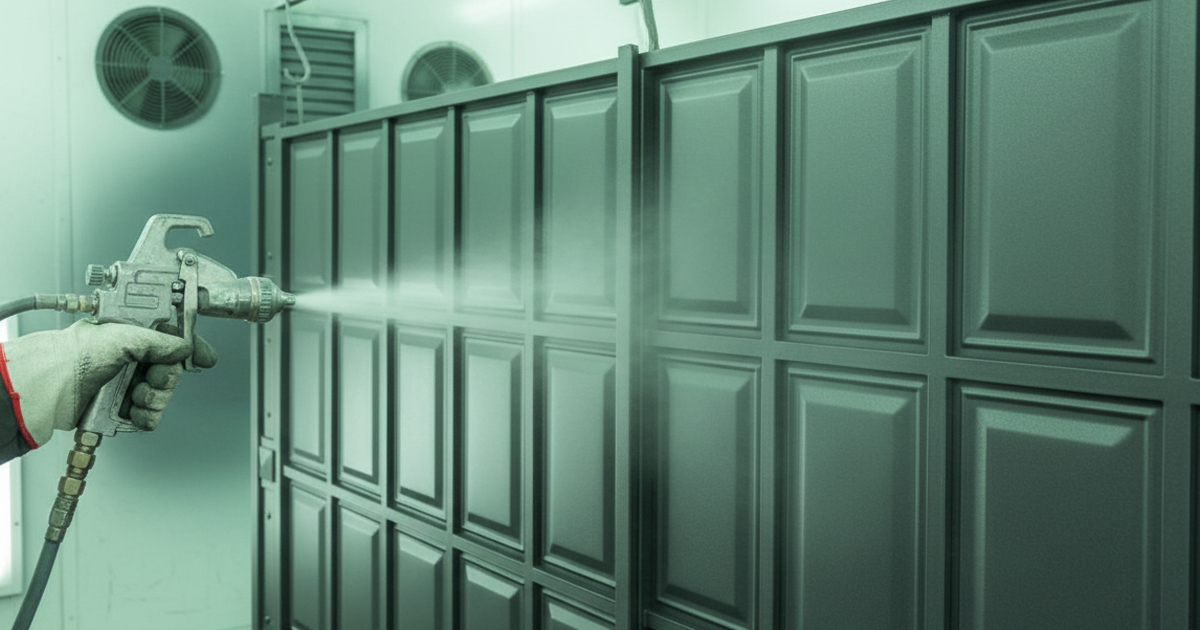 окраска порошковой краской ворот