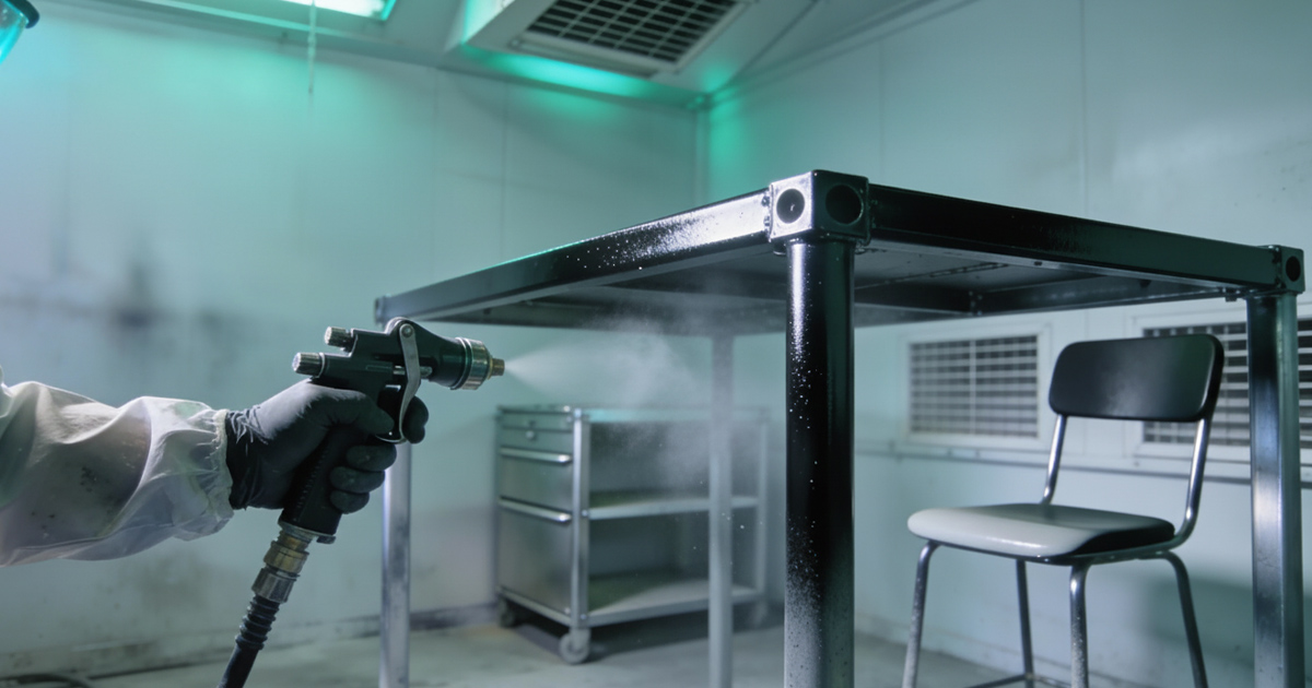 покраска порошковой краской мебели из металла