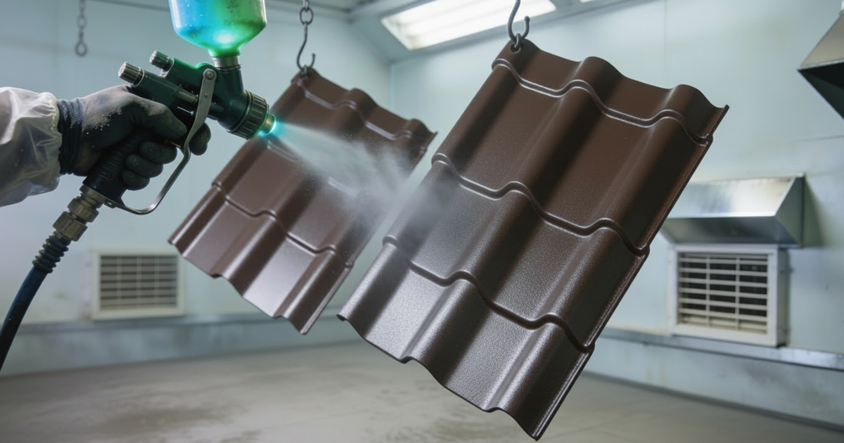 порошковая покраска металлочерепицы и профнастила